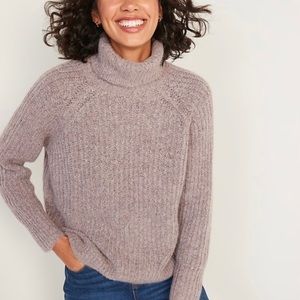 Old Navy Women’s Long-sleeve Shaker-Stitch Turtleneck Tunic sweater- size XL